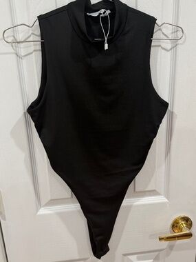 High Cut Black Bodysuit
